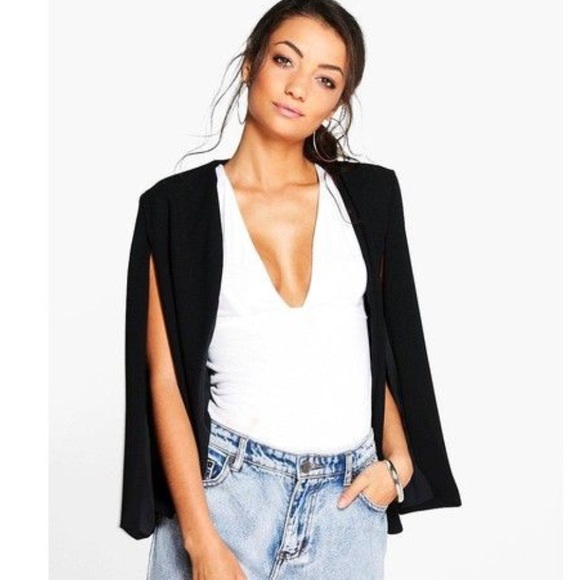 boohoo cape coat